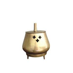 Modern Gold Polished Brass Incense Burner Metal <b>Holder</b> & Censer For Home Fragrance Meditation And Spiritual Decor In Best Price - Product Image 3