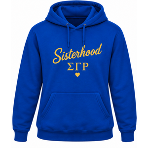 เสื้อฮู้ดมหาวิทยาลัยสำหรับผู้หญิง Sigma Gamma Rho สีน้ำเงินรอยัล ลายกราฟิก กลุ่มพี่น้องนักศึกษากรีก เสื้อสเวตเชิ้ตแบบสวมหัว สั่งทำได้ สไตล์ลำลองสำหรับวิทยาลัยและสตรีทแฟชั่น - Product Image 1