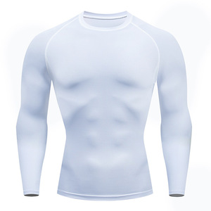 Wholesale <b>Men's</b> Slim-Fit Quick Dry <b>Compression</b> T-<b>Shirt</b> Anti-Pilling Spandex/Polyester Material for Fitness Jogging Running - Product Image 3