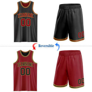 Uniforme de Baloncesto Reversible de Diseño OEM, Conjunto de Camiseta y Pantalones Cortos de Malla, Transpirable, de Secado Rápido, Ropa Deportiva para Equipos Juveniles de EE. UU. - Product Image 2
