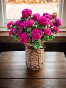 Florero de Yute Hecho a Mano de Alta Calidad – Porta Flores Decorativo Rústico para Decoración del Hogar y Tiendas de Regalos - Product Image 5