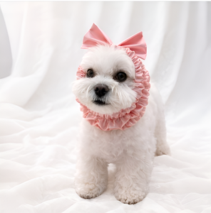 HEDYS GROOMING Organic Cotton Water-Resistant Adjustable Dog Grooming Ear Protection Hood Bathing Drying Noise Reduction Pet - Product Image 1