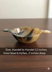 Handcrafted Polished Viking Buffalo Horn Bowl Set Engraved Natural Eco Friendly Salad Serving Bowl Medieval Vintage Home <b>Kitchen</b> - Product Image 4
