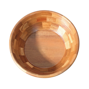 Bol en bois fait main, rond, pour le rangement dans la cuisine, finition bois naturel - Product Image 4