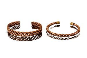 กำไลข้อมือทองแดงถักแบบแม่เหล็ก ปรับขนาดได้ สำหรับผู้ชายและผู้หญิง ขายส่ง กำไลข้อมือทองแดงถักคุณภาพพรีเมียม - Product Image 2