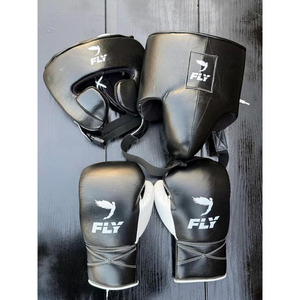 Conjunto de Equipo de Protección para Boxeo con Guantes de Cuero, Protector de Cabeza y Protector Inguinal para Entrenamiento de Atletas - Product Image 3