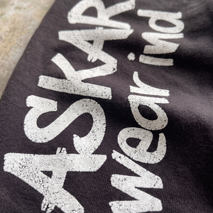 Askarwear Men's Black Sweatpants Elastic Waist Drawstring Letter Print Casual Cotton <b>Pants</b> Autumn Style - Product Image 2