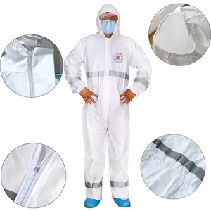 Vêtements de sécurité réfléchissants à haute visibilité pour mines souterraines de type 5 et 6, combinaison microporeuse avec bande réfléchissante - Product Image 6