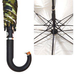 Parapluie pliable F 16 vert armée à motif à carreaux, léger, durable, pour voyage, avec poignée en acier allié - Product Image 3