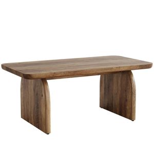 Sturdy Base <b>Low</b> Cocktail Coffee <b>Table</b> with Thick Top Central Dining <b>Table</b> - Product Image 5