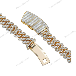 Cadena cubana de eslabones gruesos de 12 mm y 22 pulgadas, chapada en oro, de plata de ley 925, con cierre extendido, estilo hip hop, joyería de lujo llamativa de Miami - Product Image 4