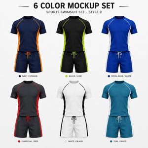 T-shirt Athlétique Homme Bleu Marine à Manches Longues, Blocs de Couleurs, Séchage Rapide, Accents Orange, Respirant, Écologique, en Spandex – Meilleure Vente - Product Image 6