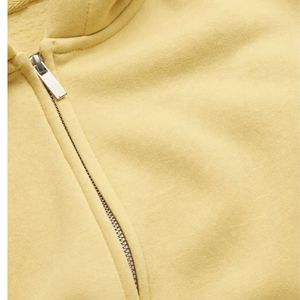 Custom <b>Women</b> Fleece Hoodie <b>Yellow</b> Oversized Pullover Sweatshirt Long Sleeve Casual Streetwear Warm Soft Hooded <b>Top</b> OEM - Product Image 6