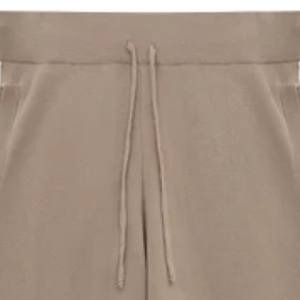 Beige Side Stripe Knitted Jogger <b>Pants</b> Unisex Soft Knit Sweatpants Elastic Waist Casual Streetwear Lounge Winter Warm - Product Image 3