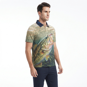 Chemises de pêche à manches longues pour hommes, impression par sublimation personnalisée en gros, protection UV, polos de pêche, t-shirts de pêche - Product Image 3