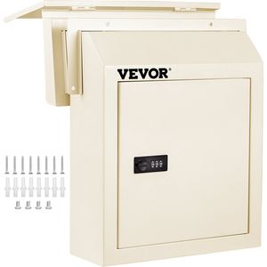 Through-the-Door <b>Locking</b> Drop <b>Box</b> 11.8\" X 4.3\" X 14.2\" 1.77\" Chute Code Lock Door Slot Mailbox - Product Image 1