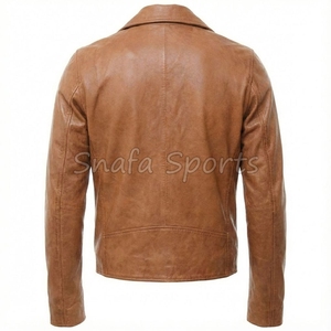 Vestes en cuir élégantes pour hommes, marron, style bomber, pour l'hiver, en simili cuir, prix de gros. - Product Image 2