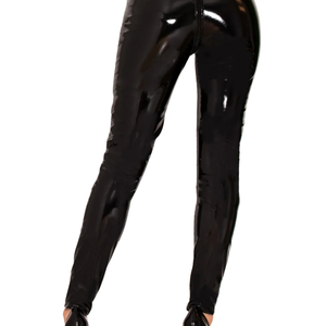 Leggings de Cintura Alta de Piel Sintética Negra para Mujer, Elásticos, Ajustados, Brillantes, Estilo Sexy, Invierno AND1, Ecológicos, para Usar en Cualquier Ocasión - Product Image 1