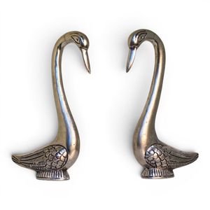Paire d'oiseaux Sarus en métal, pièce de décoration artisanale |   Figurines décoratives de grues |   Décoration élégante pour la table et la maison - Product Image 4
