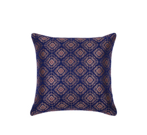 Funda de cojín boho con estampado de bloques, hecha a mano, de algodón, para cama, estilo bohemio, decoración vintage para el hogar. - Product Image 2