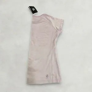 เสื้อยืดกีฬาผู้หญิงสีชมพูอ่อนพิมพ์ลาย ผ้าฝ้าย 100% ระบายอากาศ แห้งเร็ว สำหรับออกกำลังกาย ฟิตเนส วิ่ง โยคะ ขายส่ง - Product Image 5