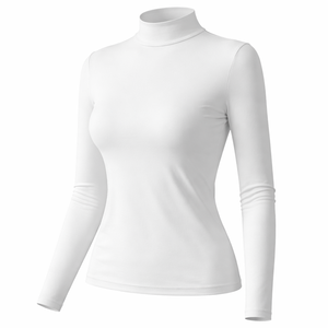 Wholesale Custom Women's <b>Mock</b> <b>Neck</b> Long Sleeve <b>Top</b> | OEM Manufacturer Direct Supply - Product Image 3