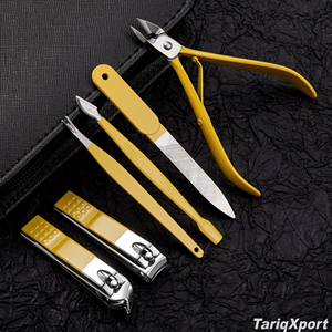 Stainless Steel Luxurious Pedicure & Manicure <b>Kit</b> <b>Nail</b> Clippers Grooming Set Yellow Personal Care <b>Nail</b> <b>Kits</b> - Product Image 4