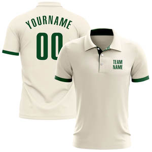 Polo de Golf Personalizado Color Verde Crema, Transpirable y de Secado Rápido, para Entrenamiento de Golf y Uso Casual - Product Image 1