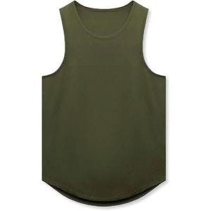 Débardeurs de sport personnalisés pour hommes, t-shirts sans manches, maillots de musculation, coupe classique unie, 100 % coton tissé, séchage rapide - Product Image 5