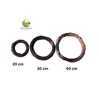 Aro de Corona de Vid Natural Ecológico para Adorno de Árbol de Navidad, Pascua y Año Nuevo, Manualidades DIY, Suministros de Decoración Rústica para Fiestas