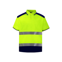 Camiseta Polo de Construcción Unisex Personalizada al por Mayor, Transpirable, de Alta Visibilidad, Reflectante, con Detección de Agujas, Servicio OEM