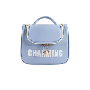 Wholesale Minimalist Casual Style PU Cosmetic Bag Case Multi-Function Hanging Built-In Hook Zipper <b>String</b> Small Capacity - Product Image 6