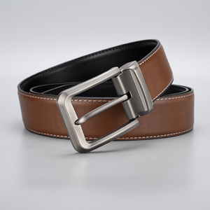 Cinturón de Cuero Genuino para Hombre con Hebilla de Aleación, Estilo Casual de Negocios, Venta Caliente 2026, Logotipo Personalizado - Product Image 3