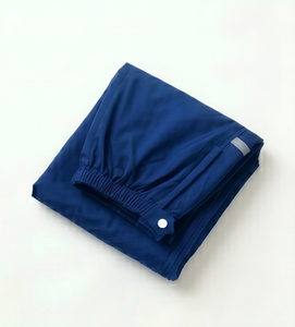 Veste imperméable à capuche bleue pour homme, décontractée, en polyester enduit PU, coupe classique, pour l'automne - Product Image 5