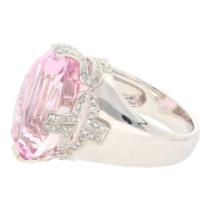 Anillo de Cóctel con Diamante Ovalado Rosa, Aleación Chapada en Plata 925, Certificado IGI, Joyería Clásica de Compromiso, Piedra de Nacimiento de Mayo - Product Image 3