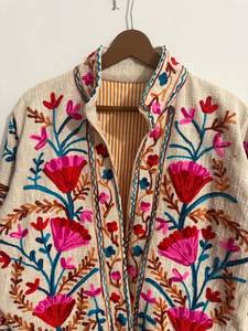 High Quality JacketVelvet Suzani Embroidered Quilted Knitted Breathable Eco-Friendly Bomber Regular Coat Bohemian Winter Jacket - Product Image 2
