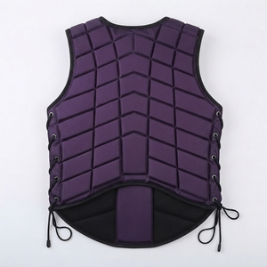 Chaleco de equitación acolchado ajustable con cremallera frontal, chaleco de seguridad ecuestre protector para entrenamiento - Product Image 4