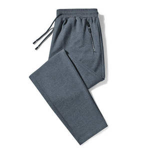 Pantalones Deportivos Negros para Hombre, Cintura Elástica con Cordón, Bolsillos Laterales, Joggers Casuales de Otoño, Pantalones de Punto Transpirables de Peso Medio - Product Image 3