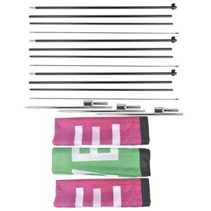 Kit di 3 Bandiere Pubblicitarie a Piuma con Asta e Picchetti per il Terreno, 3 Bandiere Promozionali per Aziende - Product Image 2