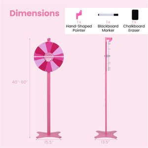 <b>18</b>-Inch Height Adjustable Prize Wheel Smooth Spin 2-in-1 Tabletop & Floor Standing Spinning <b>Game</b> Wheel for Carnival Events - Product Image 3