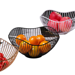Nordic Modern Metal Wire Desktop Organizer Wholesale Fruit <b>Basket</b> Closet Storage Snack <b>Display</b> Rack Bread Bowl Holder for Food - Product Image 5