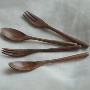Juego de Cubiertos de Madera Natural Ecológicos de Primera Calidad - REHMAN CRAFT, Diseño Clásico, Cuchara y Tenedor Tallados a Mano, Utensilios de Cocina Tradicionales - Product Image 3