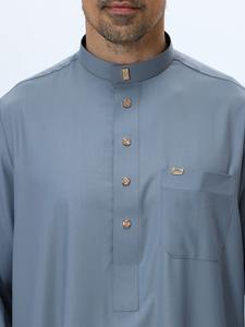 Túnica Musulmana para Hombre, Thobe, Jubba, Thoub, Abaya, Kaftan Árabe Saudí, Vestido Liso, Thoub Masculino - Product Image 4