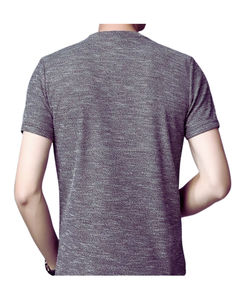 Estilo de los hombres de poliéster/algodón de punto de material de diseño bordado camiseta Formal con serigrafía patrón sólido - Product Image 6