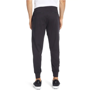 Pantalon de jogging décontracté pour homme, noir, taille élastique, poches latérales, respirant, en tricot - Product Image 2