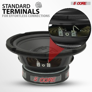 Subwoofer de voiture 6,5 pouces 100W, 5 cœurs, impédance 4 ohms, haut-parleur de remplacement pour basses profondes - Product Image 6