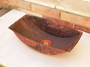 Handmade Copper Vessel <b>Sink</b> Irregular Shape <b>Bathroom</b> Basin Decorative Wash Basin Unique Copper <b>Bathroom</b> <b>Sink</b> for Home Hotel - Product Image 5