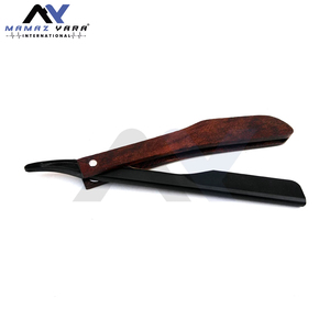 Professional Plastic Handle Slide Lock Straight Edge <b>Razor</b> Barber Shaving Tool Stainless Steel Replaceable <b>Blade</b> Salon Quality - Product Image 1