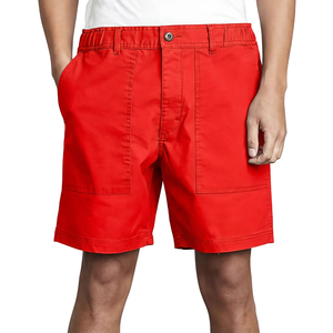 <b>Men's</b> Solid <b>Green</b> Cotton <b>Shorts</b> With Pockets Button Fly Casual Style Mid Waist Woven Oxford Fabric Breathable - Product Image 5