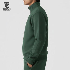 เสื้อสเวตเชิ้ตผู้ชายสั่งทำพิเศษสำหรับฤดูหนาว ผ้าฝ้าย 100% หนานุ่ม คอกลม ซิปหน้า ทรงโอเวอร์ไซส์ กันลม ปักลาย - Product Image 2